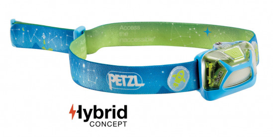 detail Headlamp Petzl Tikkid Hybrid kid´s blue