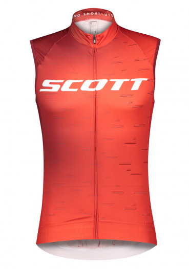 detail Men's cycling jersey Scott Shirt M's RC Pro w / o sl Fier Rd / Whte