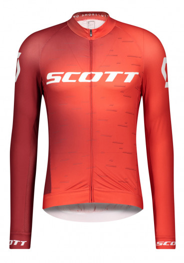 detail Men's cycling jersey Scott Shirt M's RC Pro l / sl Fier Rd / Whte