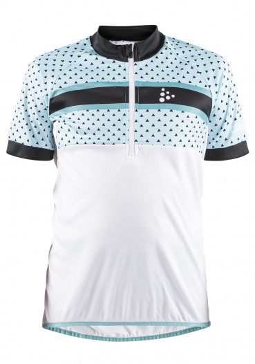 detail Children's Cycling Jersey Craft Bike Jr 1906127 white / turquoise