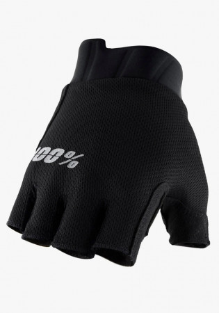 detail Cycling gloves 100% EXCEEDA Gel Short Finger Gloves Solid Black