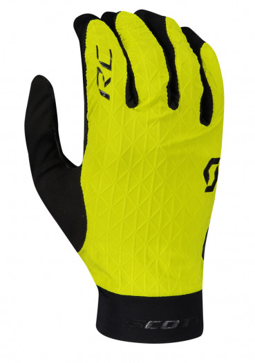 detail Scott Glove RC Premium Kinetech LF Sul Yel / Blac cycling gloves