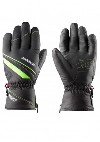 Children's winter gloves ZANIER RAURIS GTX JR BLACK/GREEN