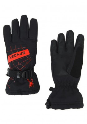Children's gloves Spyder Boys Overweb Black/Red