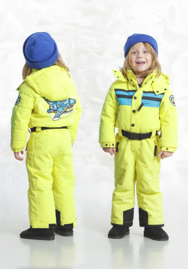 detail Kids' Jacket POIVRE BLANC W18-0930-BBBY SKI ALLOVER VIVID YELLOW